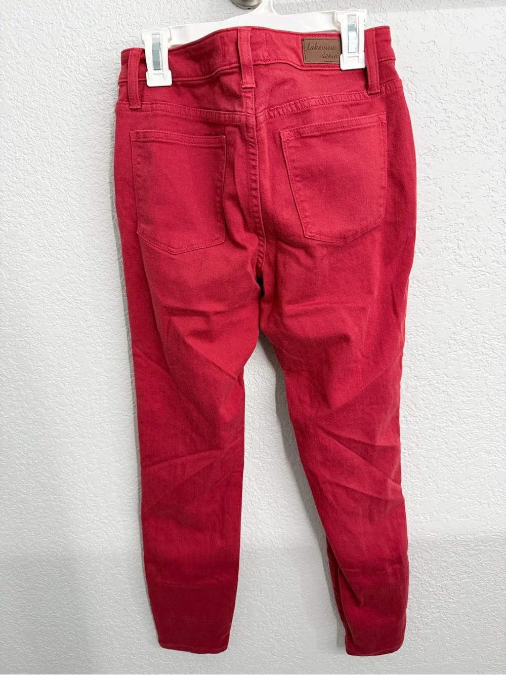 Lakeview Denim Pompeian Red Slim Mid-Rise Jeans Women’s Size 27 - Picture 2 of 3